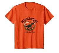 Don't Mess with Mamasaurus - Dinosaure Fierce Mom T-Shirt, Enfant, Orange, 10 Ans
