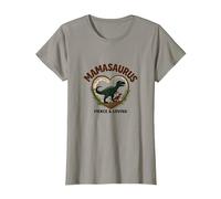 Don't Mess with Mamasaurus - Dinosaure Fierce Mom T-Shirt, Femme, Ardoise, 3XL