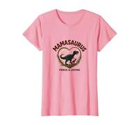 Don't Mess with Mamasaurus - Dinosaure Fierce Mom T-Shirt, Femme, Rose, XS