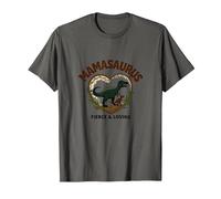 Don't Mess with Mamasaurus - Dinosaure Fierce Mom T-Shirt, Homme, Asphalte, 3XL