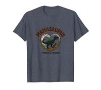Don't Mess with Mamasaurus - Dinosaure Fierce Mom T-Shirt, Homme, Bleu Chiné, 3XL
