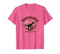 Don't Mess with Mamasaurus - Dinosaure Fierce Mom T-Shirt, Homme, Rose Chiné, L