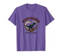 Don't Mess with Mamasaurus - Dinosaure Fierce Mom T-Shirt, Homme, Violet Chiné, M