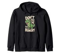 Don't Mess with Me I'm Hungry Funny Dinosaur Cartoon Sweat à Capuche