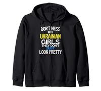 Dont Mess with Pretty Ukrainian Girls Citation drôle Ukraine Sweat à Capuche
