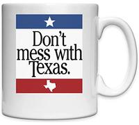 Don't Mess with Texas Lone Star State Tasse en céramique Blanche Blanc One Size