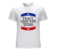 Don't Mess with Texas Unisex Cotton Tee Shirt Men's White T-Shirt L