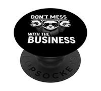 Don't Mess with The Business Funny Ferret Group Pun PopSockets PopGrip Adhésif