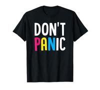 Don't Panic Drapeau tendance Pansexual Pride Arc-en-ciel Esthétique T-Shirt