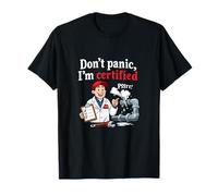 Dont Panic Im Pun Pipe Pun Graphique Certifié T-Shirt