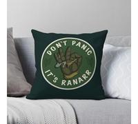 Don't Panic It's Ranarr Taie d'oreiller carrée en polyester lin velours fermeture éclair décorative 45 x 45 cm