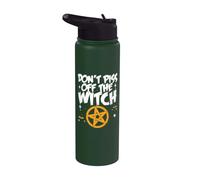 Don't Piss Off the Witch Funny Sarcastic Halloween Witch Stainless Steel Insulated Water Bottle
