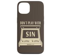 Don't Play with Sin - Retro Arcade Game Christian Gospel Coque pour iPhone 13