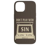 Don't Play with Sin - Retro Arcade Game Christian Gospel Coque pour iPhone 14