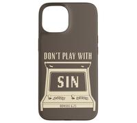 Don't Play with Sin - Retro Arcade Game Christian Gospel Coque pour iPhone 15