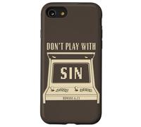 Don't Play with Sin - Retro Arcade Game Christian Gospel Coque pour iPhone SE (2020) / 7/8
