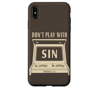 Don't Play with Sin - Retro Arcade Game Christian Gospel Coque pour iPhone XS Max
