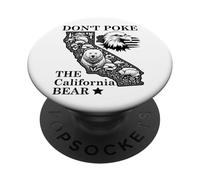 Don't Poke Bear California Republic State Park US Democracy PopSockets PopGrip Adhésif