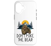 Don't Poke The Bear Avertissement Funny Grizzly Spirit Animal Coque pour iPhone 16