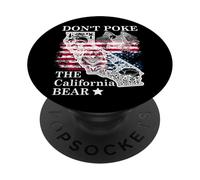 Don't Poke The California Bear Republic State Park US Resist PopSockets PopGrip Adhésif