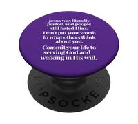 Don't Put Your Worth In What Other Think Matthew 5 48 PopSockets PopGrip Adhésif