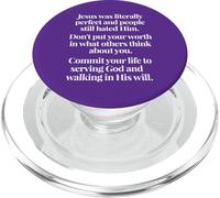 Don't Put Your Worth In What Other Think Matthew 5 48 PopSockets PopGrip pour MagSafe
