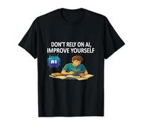 Don't Rely on AI Improve Yourself Motivational Student Tee T-Shirt