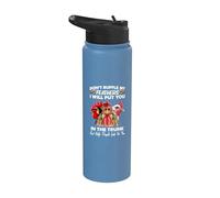 Don't Ruffle My Feathers I Will Put You Chickens Funny Stainless Steel Insulated Water Bottle