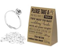 Don't Say Bridal Games, Put A Ring On It Jeux de fête nuptiale, 50 anneaux métalliques, décorations de fête prénuptiale, jeux de fête d'enterrement de vie de jeune fille, fournitures de fête de