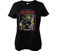 Don't Sit Too Close To The Television Girly Tee - Petit - Noir