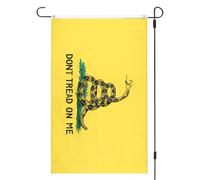 Don't Snack On Me Flag - Double face intérieure extérieure | Gadsden Libertarian Flags | Tea Party Rattlesnake Flags | Rattle Snake Banner Double 35×59 Inches For Bedroom Home