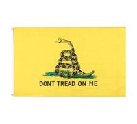 Don't Snack on Me - Pour intérieur et extérieur 35 x 59 pouces, serpent à grelots de fête de thé double face | Gadsden Libertarian Decor pour chambre à coucher, maison