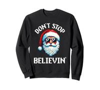 Don't Stop Believing Santa Retro Christmas Gamer pour hommes et enfants Sweatshirt
