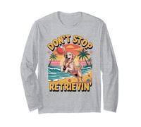 Don't Stop Retrieving Golden Retriever Chien Lover Vet Drôle Manche Longue