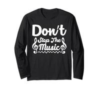 Don't Stop The Music Retro pour Les Amateurs de Musique Manche Longue