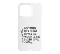 Don't Stress Rock The Test : Motivation des étudiants à l'examen Coque pour iPhone 15 Pro Max