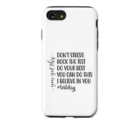Don't Stress Rock The Test : Motivation des étudiants à l'examen Coque pour iPhone SE (2020) / 7/8
