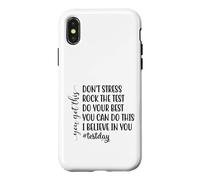 Don't Stress Rock The Test : Motivation des étudiants à l'examen Coque pour iPhone X/XS