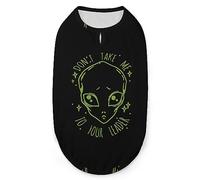 Don't Take Me to Your Leader Pets Shirt Gilet Mignon Chien Débardeur Doux T-Shirt sans Manches pour Chiot Kitty Chats S