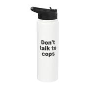 Don't Talk To Cops | Connaissez vos droits - Distressed Stainless Steel Insulated Water Bottle
