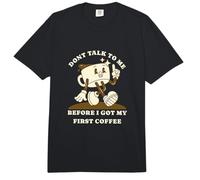 Dont Talk to Me Before I Got My First Coffee Humor Style Comfort Colors Adult Heavyweight T-Shirt