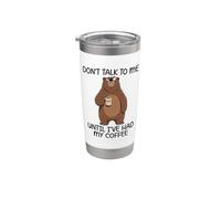 Don't Talk To Me Until I've Had My Coffee Gobelet isotherme en acier inoxydable double paroi