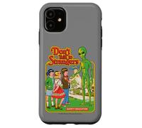 Don't Talk to Strangers Alien UFO Retro Funny Adult Humor Coque pour iPhone 11