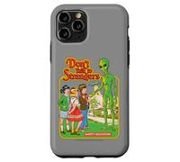 Don't Talk to Strangers Alien UFO Retro Funny Adult Humor Coque pour iPhone 11 Pro