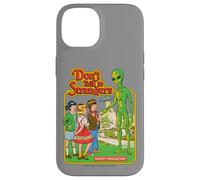 Don't Talk to Strangers Alien UFO Retro Funny Adult Humor Coque pour iPhone 14