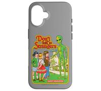 Don't Talk to Strangers Alien UFO Retro Funny Adult Humor Coque pour iPhone 16