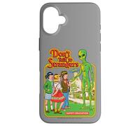 Don't Talk to Strangers Alien UFO Retro Funny Adult Humor Coque pour iPhone 16 Plus