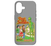 Don't Talk to Strangers Alien UFO Retro Funny Adult Humor Coque pour iPhone 17