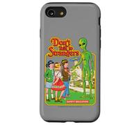 Don't Talk to Strangers Alien UFO Retro Funny Adult Humor Coque pour iPhone SE (2020) / 7/8