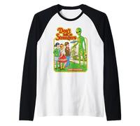 Don't Talk to Strangers Alien UFO Retro Funny Adult Humor Manche Raglan
